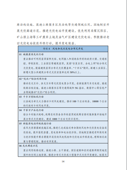 發(fā)改委、能源局等九部委聯(lián)合印發(fā)發(fā)布“十四五”可再生能源規(guī)劃！